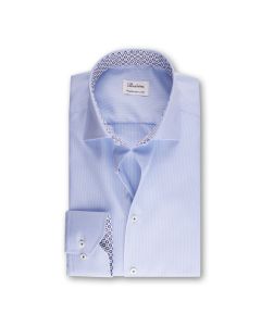 Blue Houndstooth Contrast Shirt
