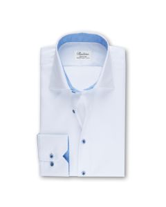 White Shirt Blue Details - Extra Long Sleeve