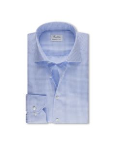 Light Blue Checkered Twill Shirt