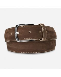 Brown Washed Suede Belt