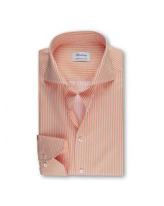 Orange Striped Twill Shirt