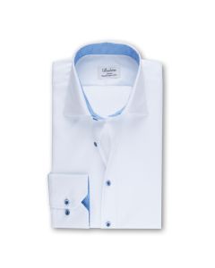 White Shirt Blue Details - Extra Long Sleeve