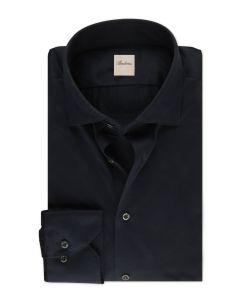 Slimline Navy Bomull Jerseyskjorta