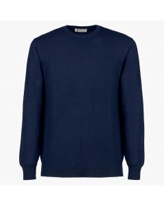 Navy Cashmere Sweater Crew Neck