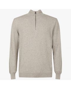 Light Brown Half Zip Cashmere Sweater