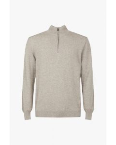 Light Brown Half Zip Cashmere Sweater