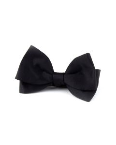 Black Silk Bow Tie - Pre-tied 