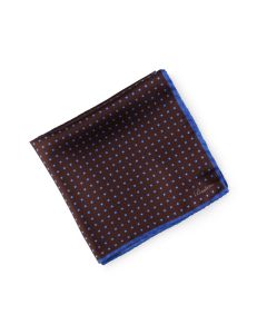 Brown Patterned Silk Handkerchief