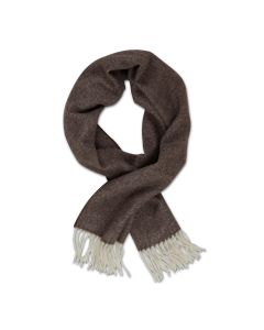 Brown Twill Wool Scarf