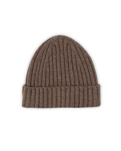 Brown Knitted Cashmere Hat