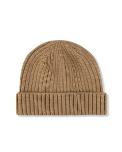 Brown Rib Knitted Hat