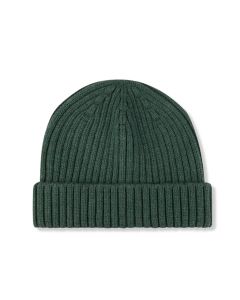 Green Rib Knitted Beanie