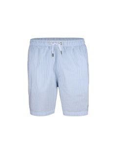 Light Blue Seersucker Swim Shorts