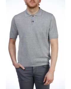 Gray Linen Mixed Polo Shirt