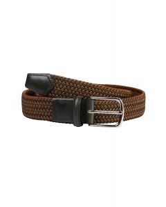 Brown Orange Braided Belt
