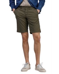 Dark Green Cotton Stretch Shorts