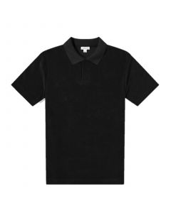 Black Terry Polo Shirt