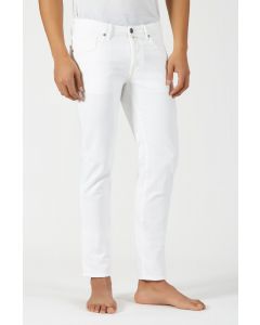 White 5-Pocket Slim Fit Jeans