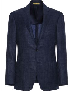 Blue Wool Silk Linen Blazer