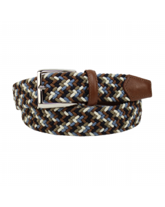 Brown Multicolored Braided Belt