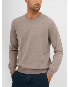 Beige Crew Merino Wool Sweater
