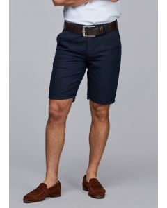 Navy Linen Mix Shorts