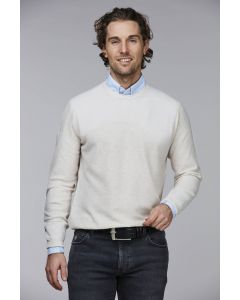 Beige Linen Mix Honeycomb Sweater