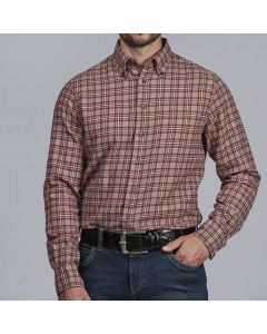 Brown Checked Casual Flannel Shirt