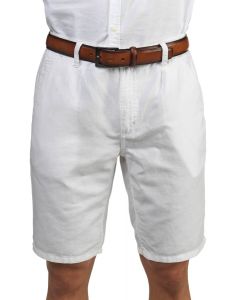 White Linen Mix Shorts