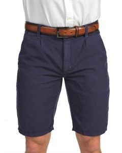 Navy Blue Linen Mix Shorts