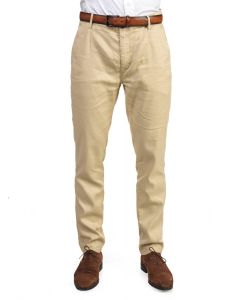 Beige Linen Mix Chino