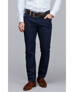 Navy Pan Oxford Trousers