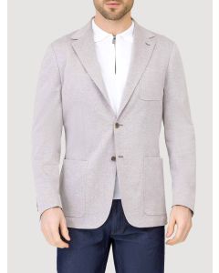 Beige Patterned Cotton Blazer