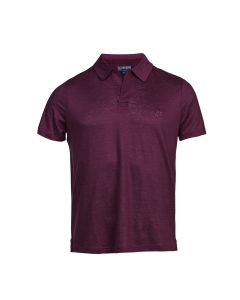 Purple Linen Polo Shirt