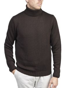 Brown Wool Turtleneck Sweater