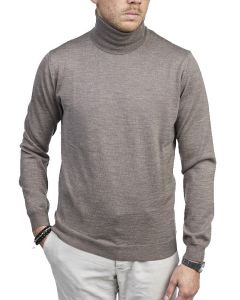 Brown Roll Neck Sweater
