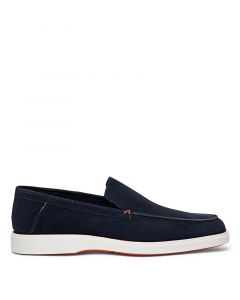 Navy Suede Loafers