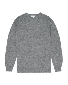 Gray Melange Lambswool Sweater