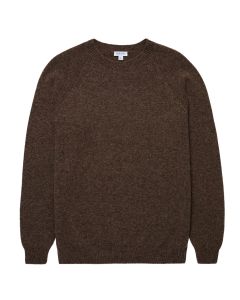 Dark Brown Shetland Crew Neck