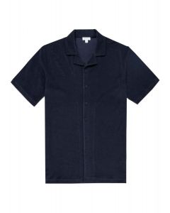 Navy Blue Terry Polo Shirt