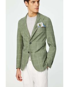 Green Windowpane Blazer