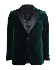 Green Frampton Velvet Tuxedo Blazer