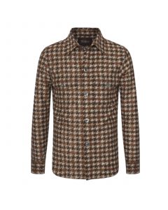 Brun mönstrad overshirt från Oscar Jacobson.