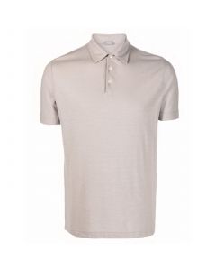 Beige Ice Cotton Polo Shirt