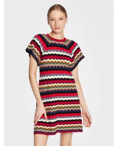 Red Retro Knitted Dress